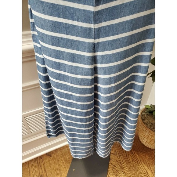 Tinsel Town Women's Blue & White 100% Polyester V-Neck Strappy Romper Dress S - Picture 3 of 9